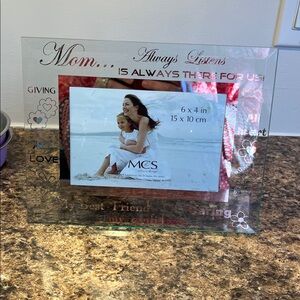 Mom 4x6 Sweet Expressions Clear Glass Picture Frame